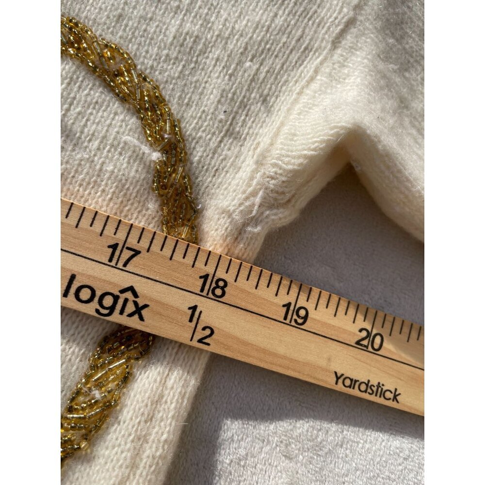Vtg Talbot Beautiful Ugly Christmas Sweater S Lambswool Angora Rabbit Embroidery - Picture 3 of 11